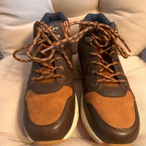 Falls Creek Brown and Tan Kids Sneakers